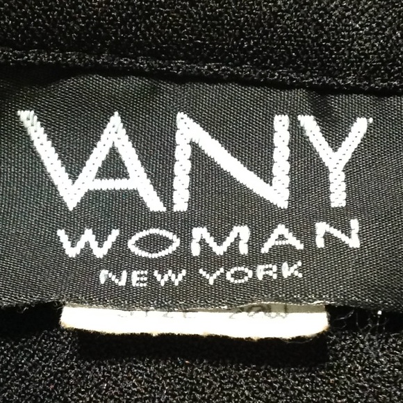 VTG VANY New York Black Mesh Sleeves Cardigan - Picture 10 of 13